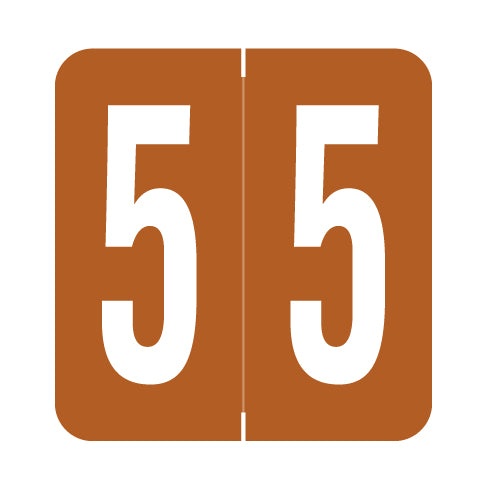 GBS 8860 "5" Labels 1.3" X 1-1/4" Laminated- Roll of 500