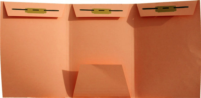 Patent and Trademark Folder, No Tab for Drawer Filing, Orange - "FOREIGN PATENT APPLICATION" 3 Fasteners (Box of 25)