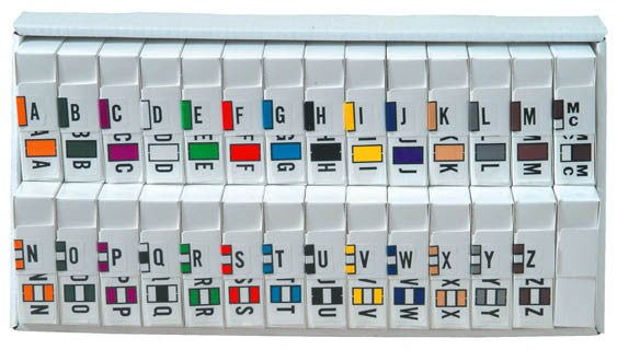 Jeter 7200 A-Z + Mc Complete Set, Includes Organizing Tray - Nationwide Filing Supplies