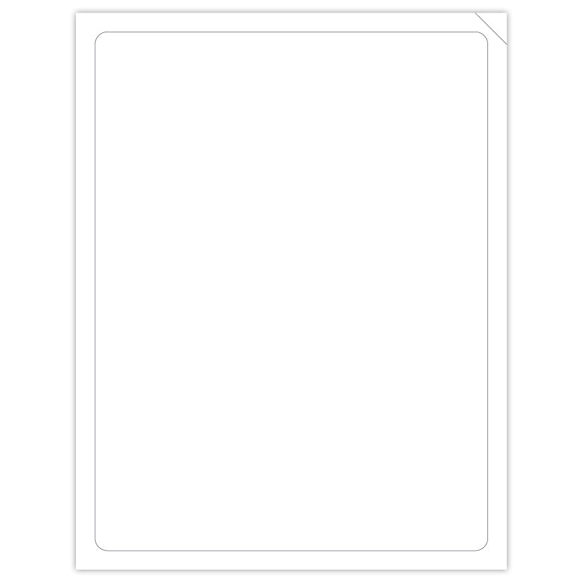 Blank Paper-Backed Car Dealership Laser Window Stickers - 8-1/2" x 11" (Package of 250)