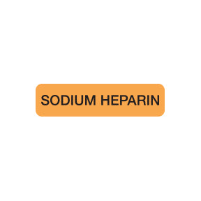 A1080 SODIUM HEPARIN- Fluorescent Orange, 1-1/4" X 5/16" (Roll of 500)
