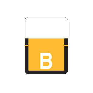 Tab 1307 "B" Labels 1" X 3/4" Vinyl- Roll of 500