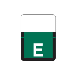 Tab 1307 "E" Labels 1" X 3/4" Vinyl- Roll of 500