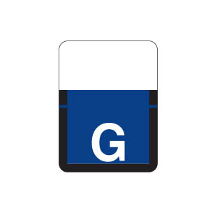 Tab 1307 "G" Labels 1" X 3/4" Vinyl- Roll of 500