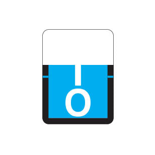 Tab 1307 "O" Labels 1" X 3/4" Vinyl- Roll of 500