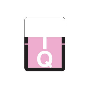 Tab 1307 "Q" Labels 1" X 3/4" Vinyl- Roll of 500