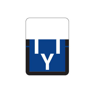 Tab 1307 "Y" Labels 1" X 3/4" Vinyl- Roll of 500
