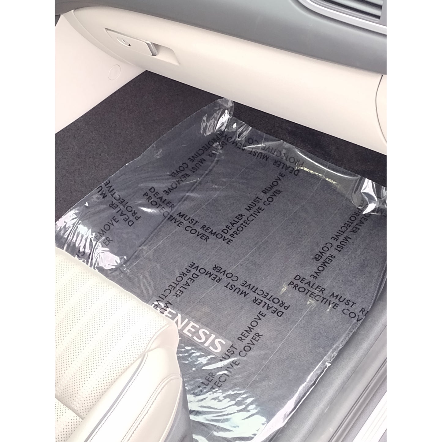 Adhesive Plastic "Dealer Must Remove" Car Floor Mats