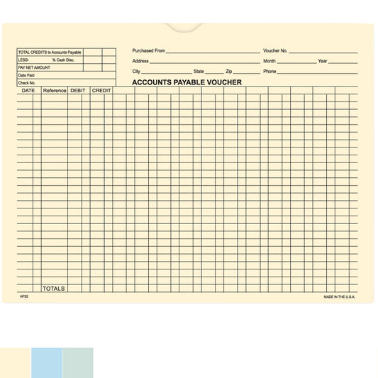 Accounts Payable Voucher Envelopes, 9" x 12" (Box of 100)
