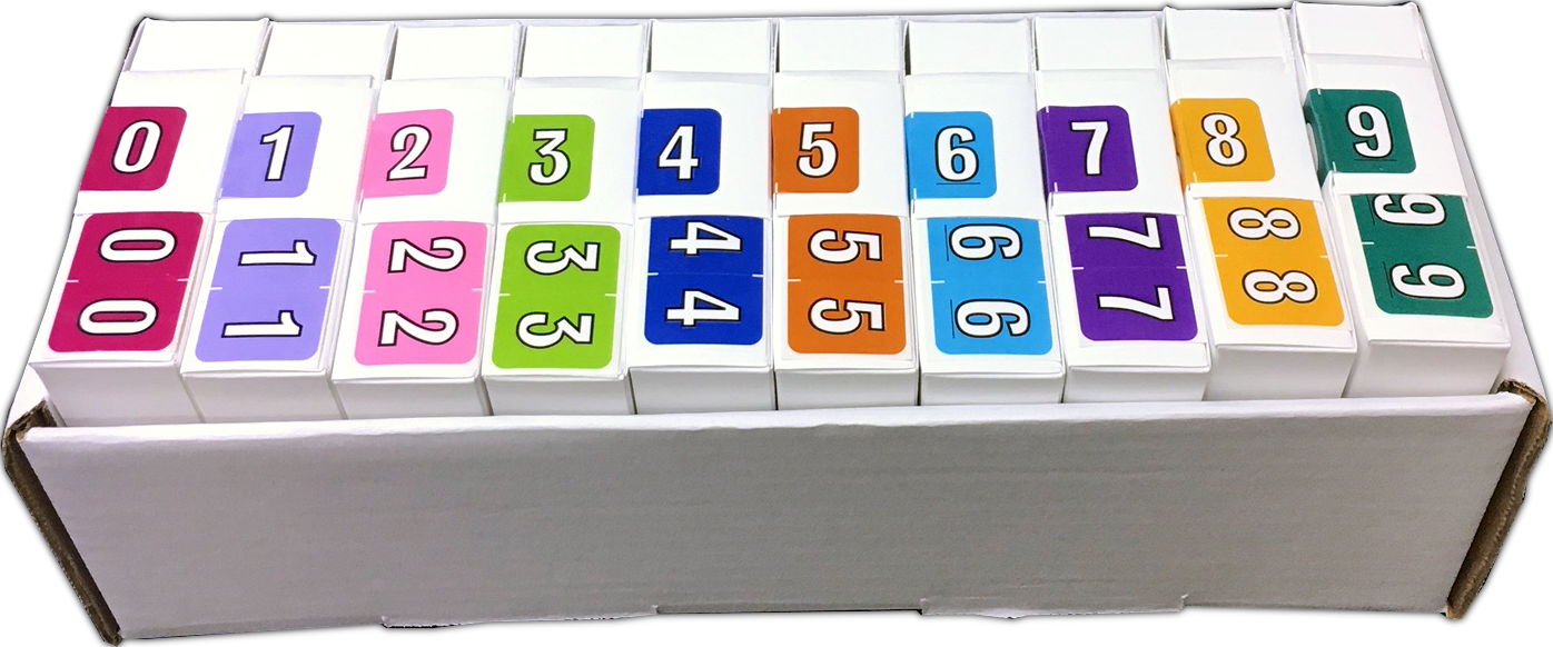 Amerifile Colorbrite Complete Set 0-9 - Includes Organizing Tray