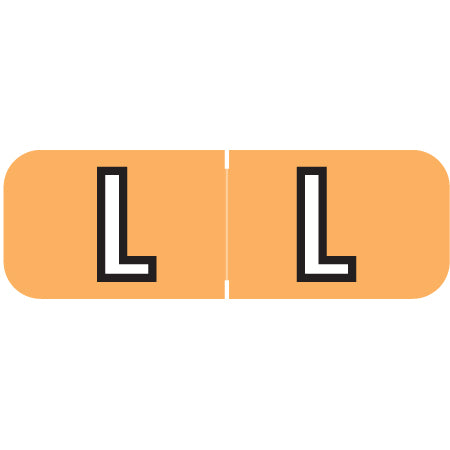 Barkley ABAM Alpha "L" Labels, 1/2" x 1-1/2" Laminated- Roll of 500