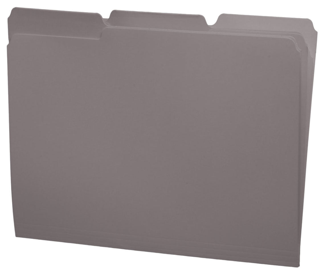 11 PT Color Folders, 1/3 Cut Top Tab - Assorted, Letter Size (Box of 100)