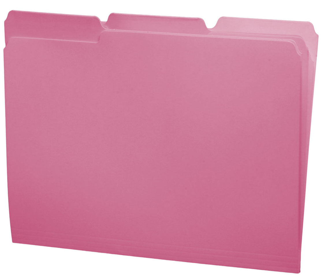 11 PT Color Folders, 1/3 Cut Top Tab - Assorted, Letter Size (Box of 100)