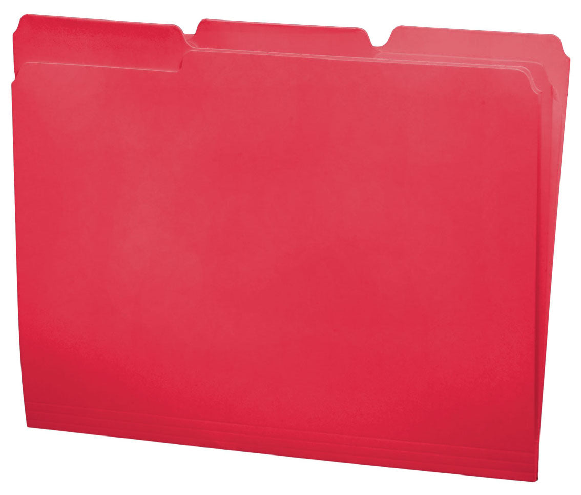 11 PT Color Folders, 1/3 Cut Top Tab - Assorted, Letter Size (Box of 100)