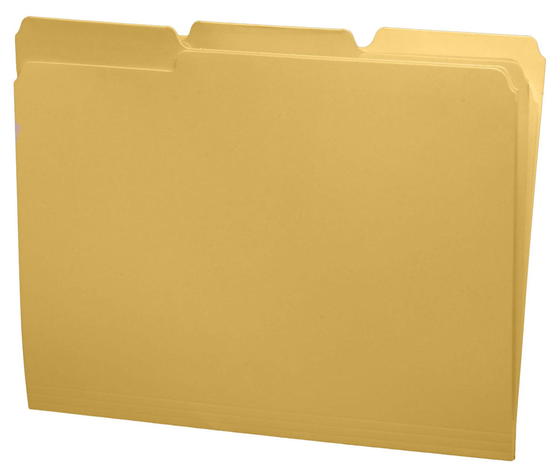 11 PT Color Folders, 1/3 Cut Top Tab - Assorted, Letter Size (Box of 100)