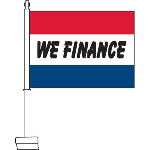 We Finance Car Flag, 11" x 15"