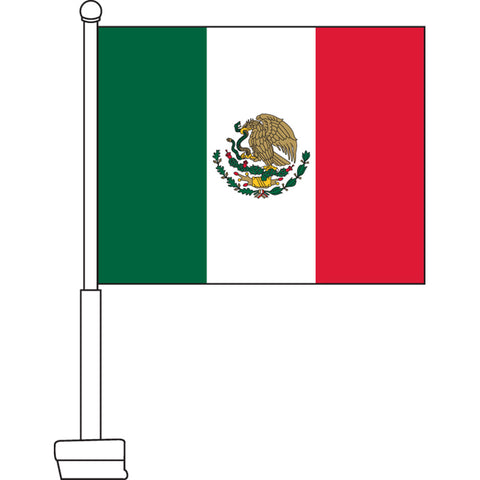 Mexico Car Flag, 11" x 15"