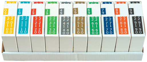 Col'R'Tab 11200 Complete Set Double Digit 00-99 - Includes Organizing Tray