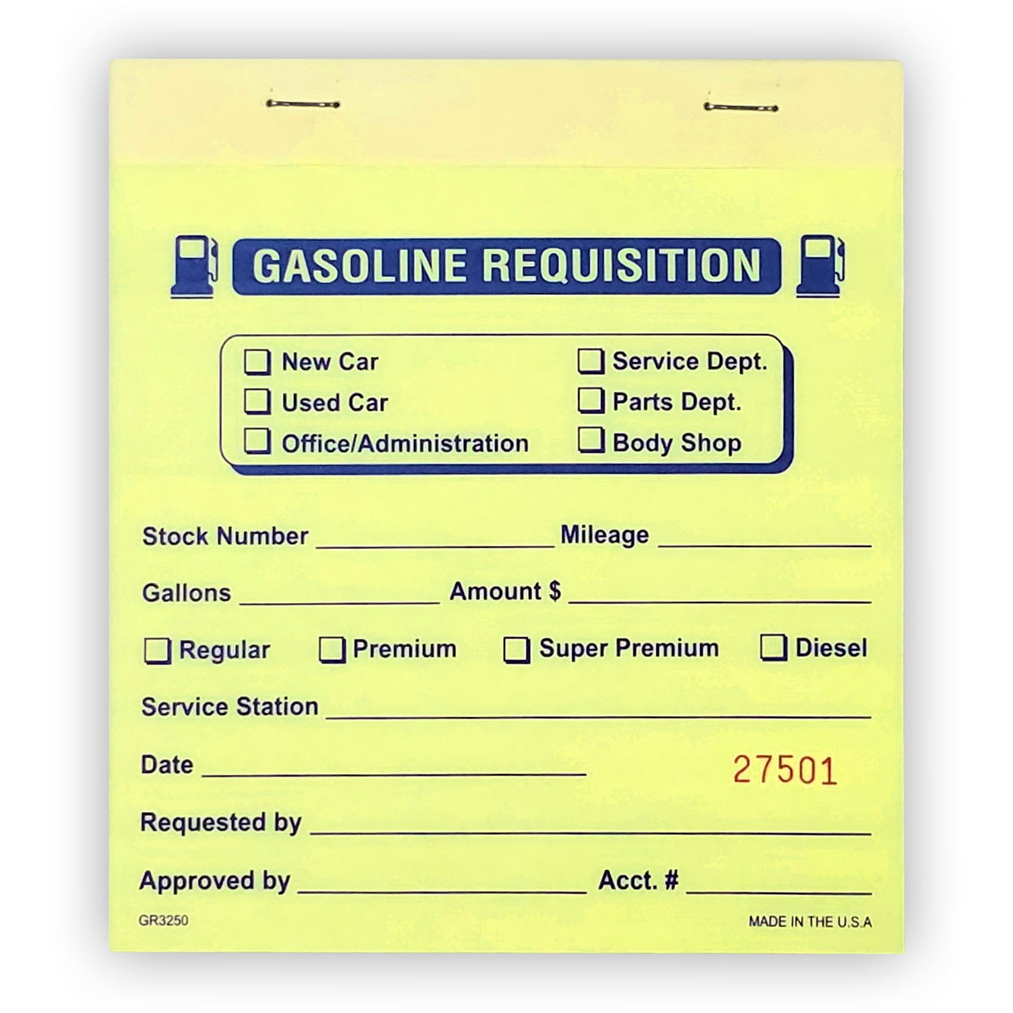 Gasoline Requisition Books