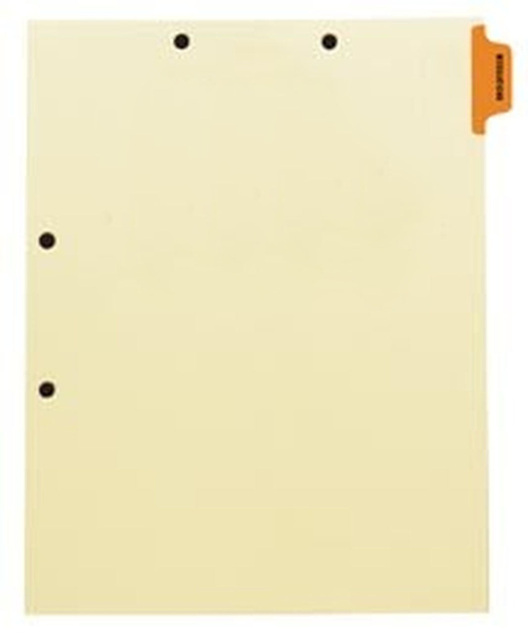 Individual Chart Divider Tabs, Medications (Amber), Side Tab 1/8th Cut, Pos #1 (Pack of 50)