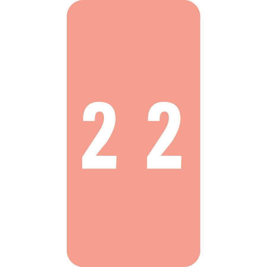 Smead LCC "2" Labels 2" X 1" Unlaminated- Roll of 250