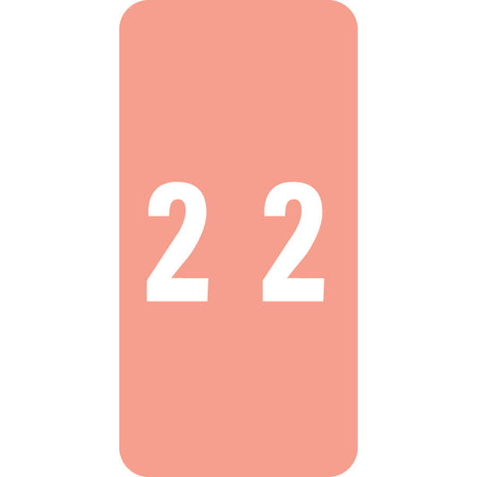 Smead LCC "2" Labels 2" X 1" Unlaminated- Roll of 250