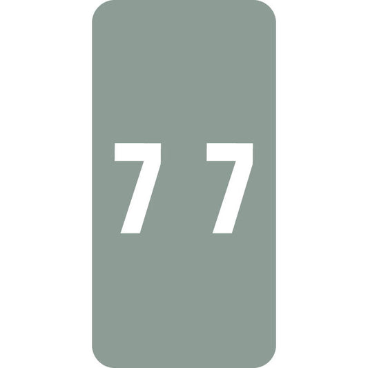 Smead LCC "7" Labels 2" X 1" Unlaminated- Roll of 250
