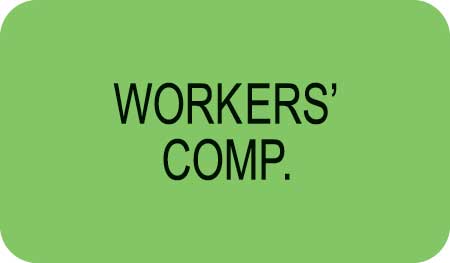 MAP1690 WORKERS' COMP- Fluorescent Green 1-1/2" X 7/8" (Roll of 250)