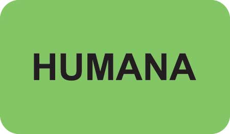 MAP2310 HUMANA- Fluorescent Green 1-1/2" X 7/8" (Roll of 250)