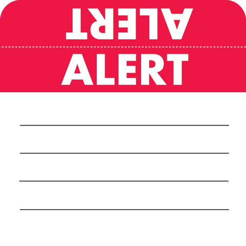 MAP3340 ALERT- Red/White 2" X 2"- Roll of 250
