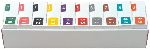 Acme 0500 0-9 Complete Set, Includes Organizing Tray - Nationwide Filing Supplies