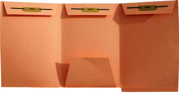 Patent and Trademark Folder, End Tab for Shelf Filing, Orange - "FOREIGN PATENT APPLICATION" 3 fasteners (Box of 25)