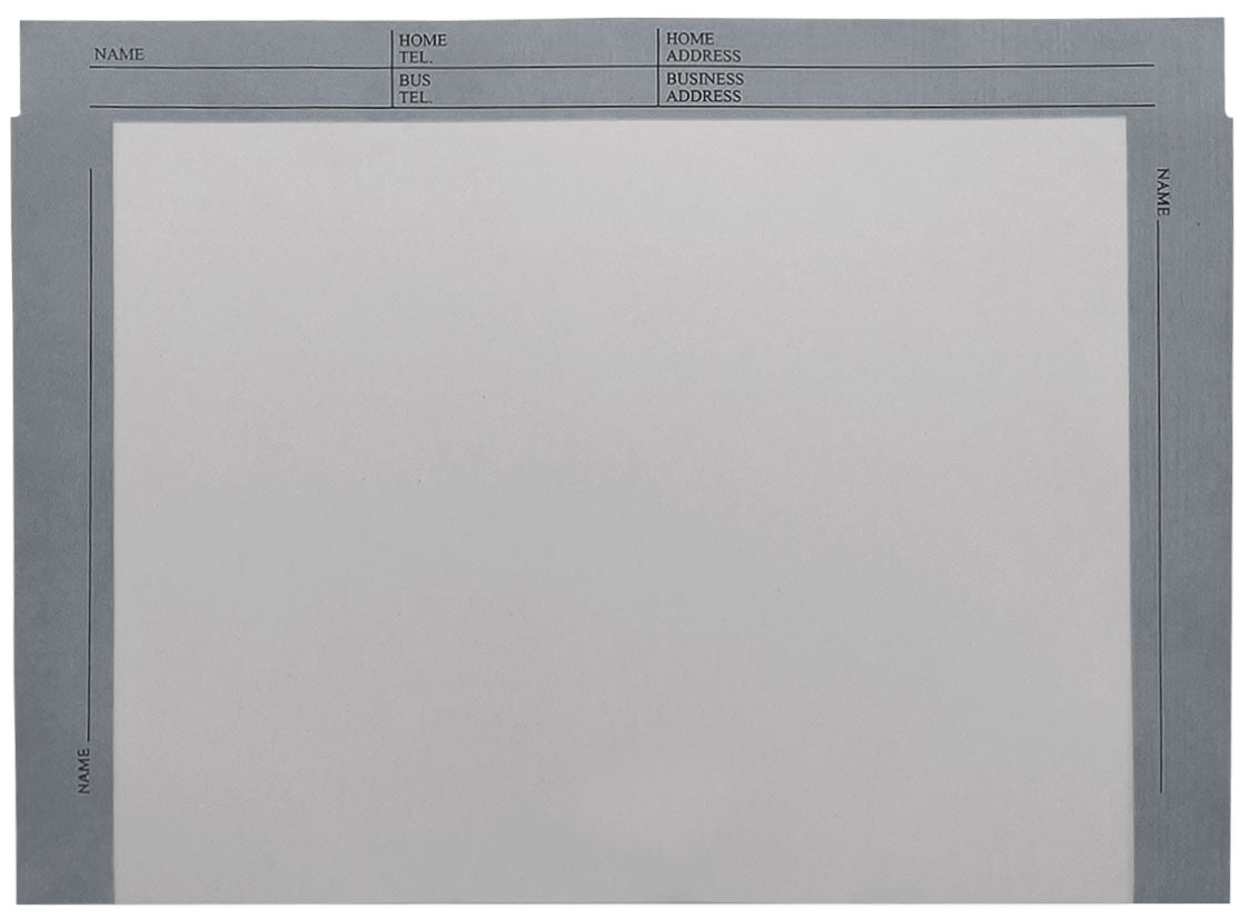 File Envelopes, White Stock, Color Border, Printed Form (Box of 100)