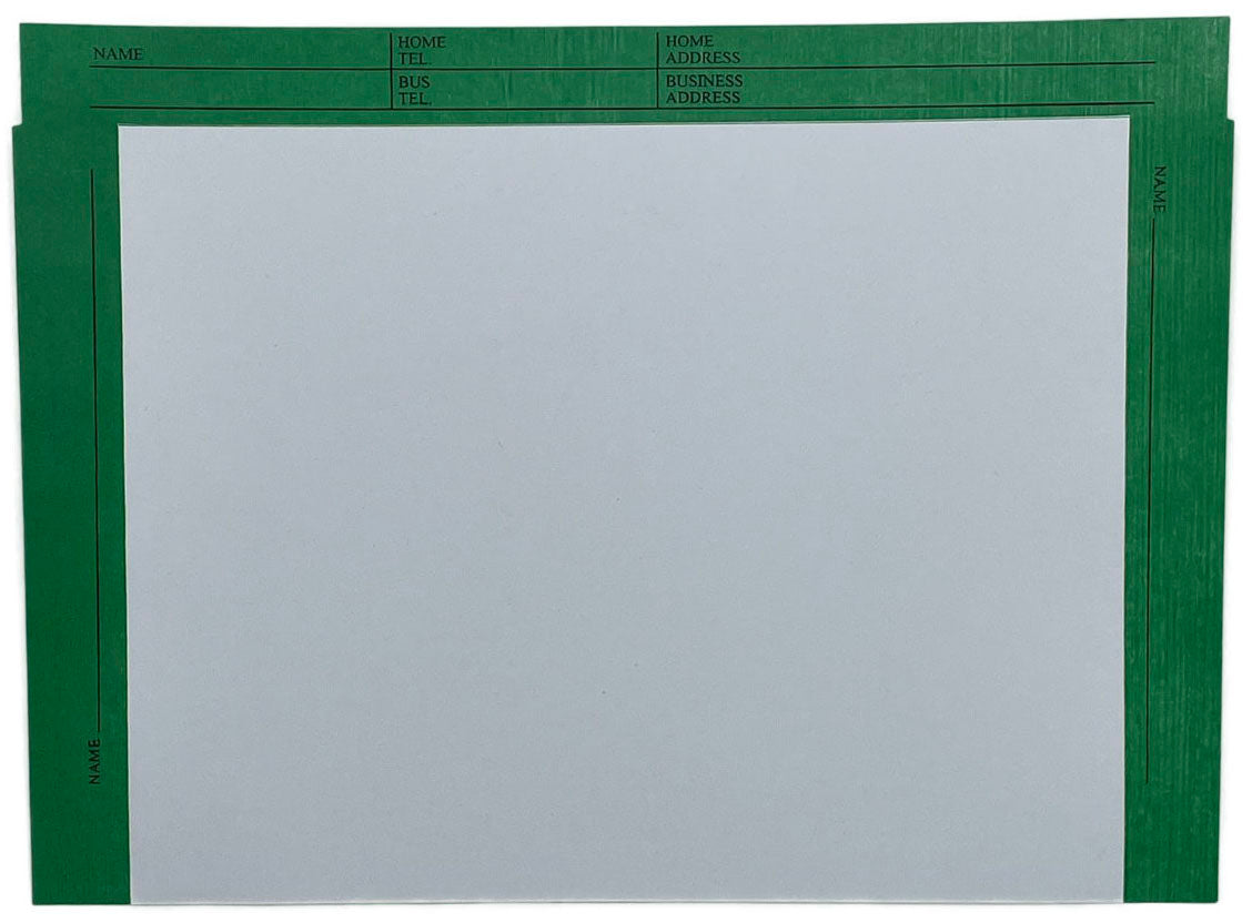 File Envelopes, White Stock, Color Border, Printed Form (Box of 100)