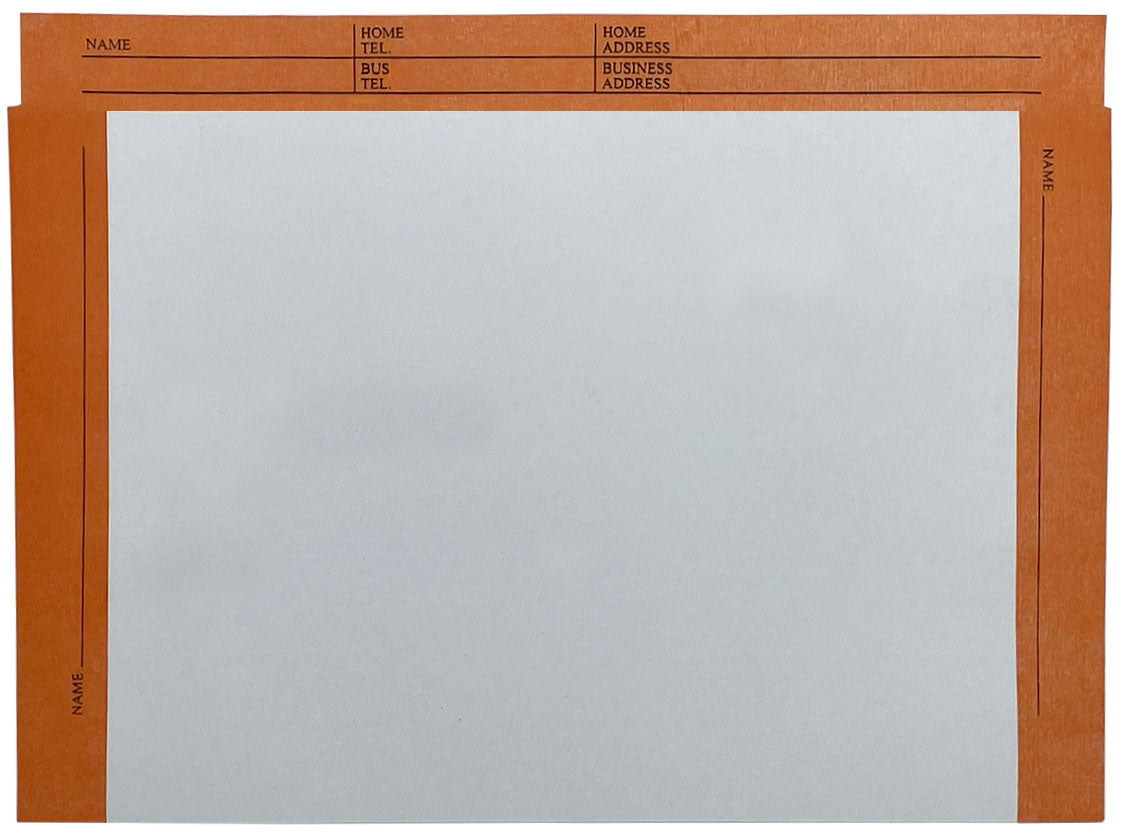 File Envelopes, White Stock, Color Border, Printed Form (Box of 100)