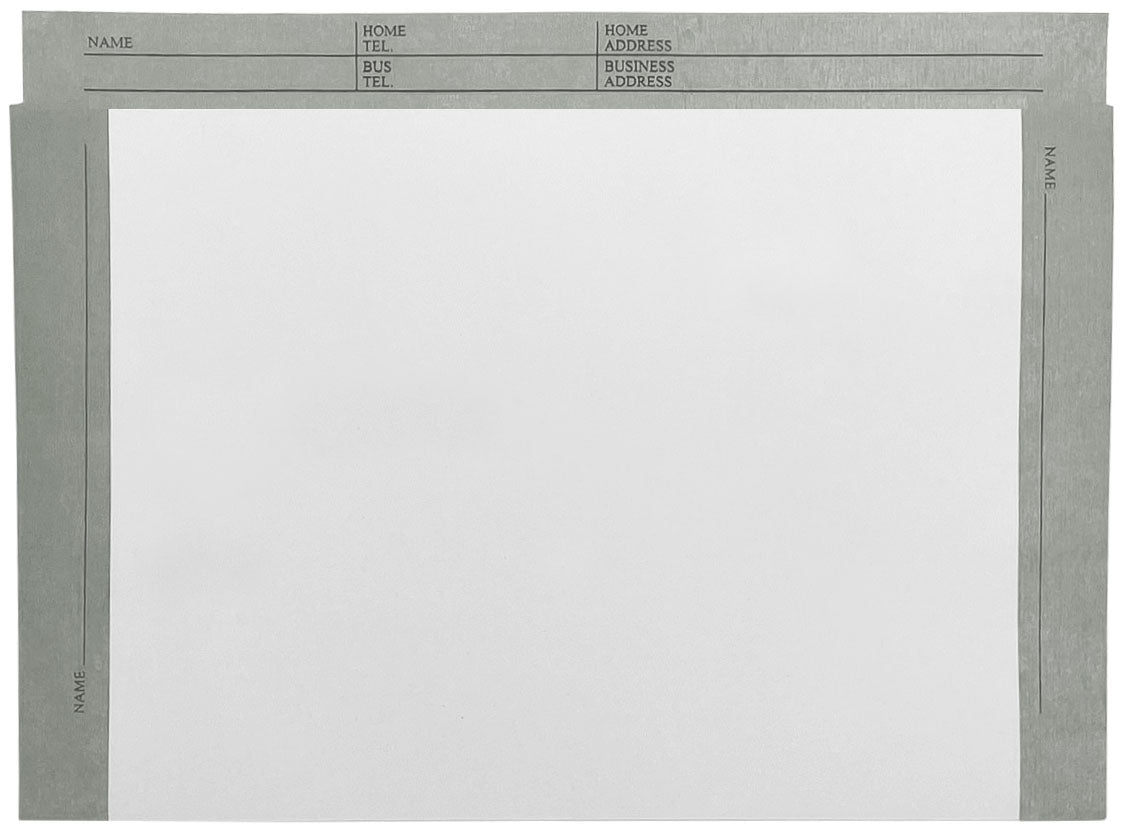 File Envelopes, White Stock, Color Border, Printed Form (Box of 100)