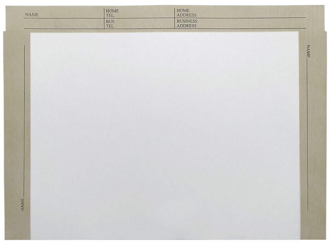 File Envelopes, White Stock, Color Border, Printed Form (Box of 100)
