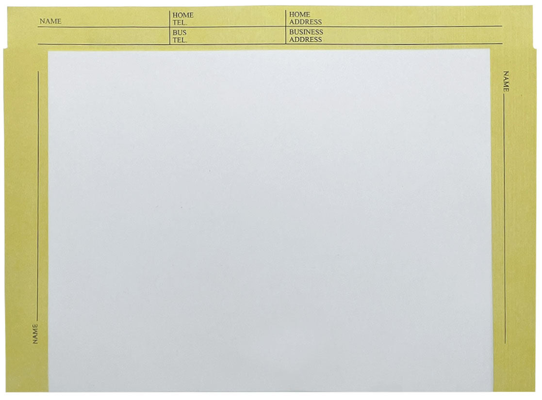 File Envelopes, White Stock, Color Border, Printed Form (Box of 100)