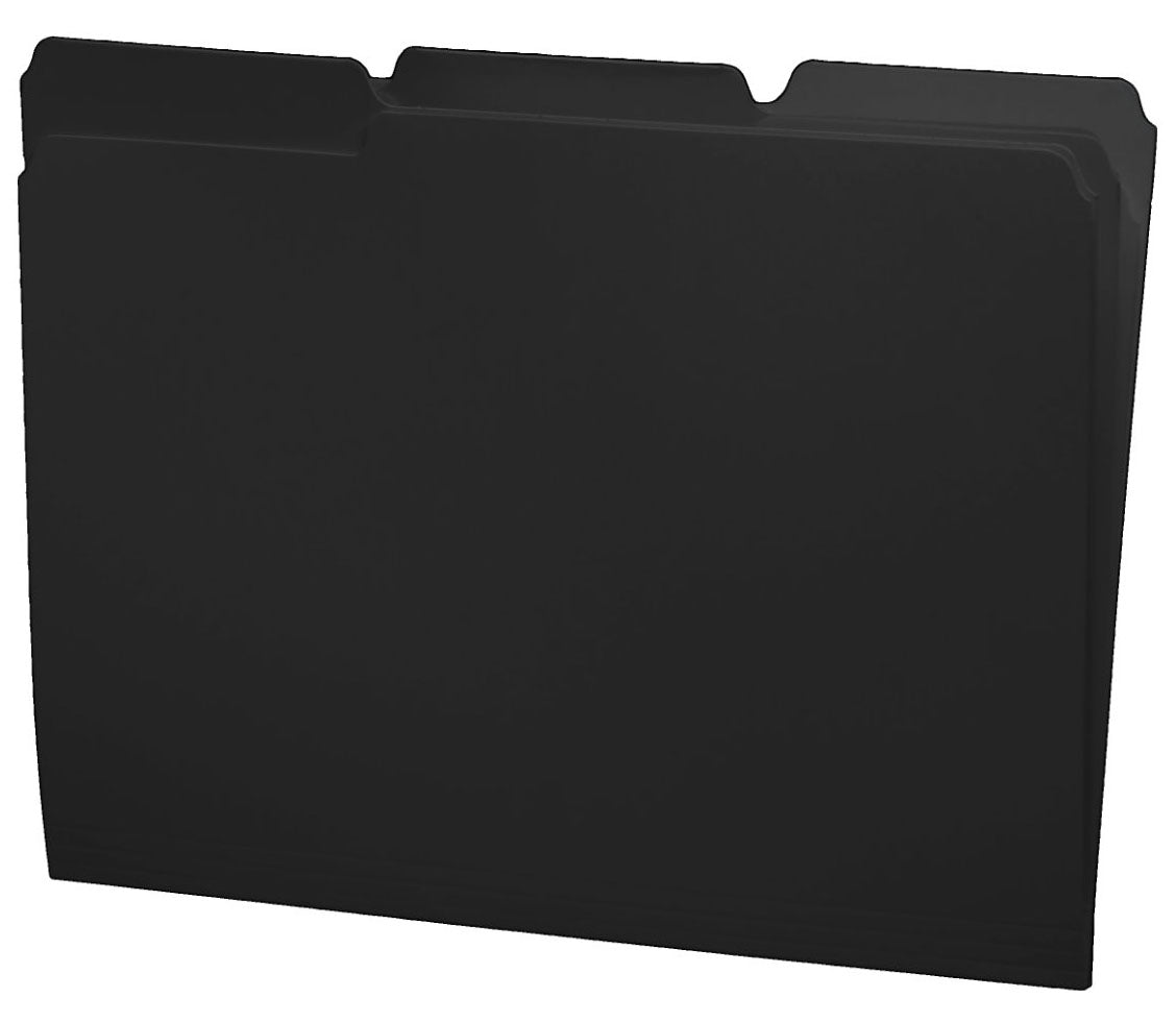 11 PT Color Folders, 1/3 Cut Top Tab - Assorted, Letter Size (Box of 100)