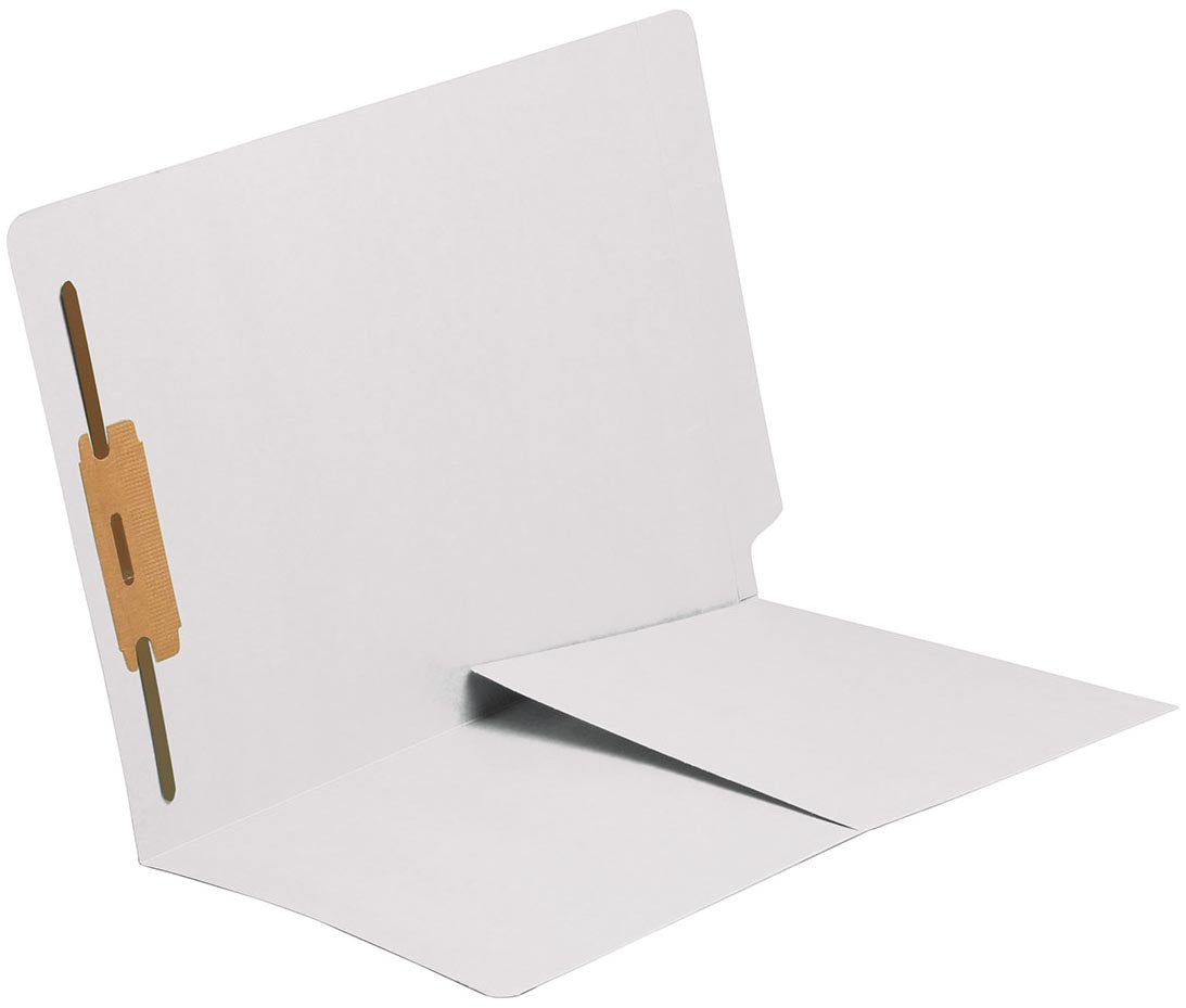 11 pt Color Folders, Full Cut End Tab, Letter Size, 1/2 Pocket Inside Front, Fastener Pos #1 (Box of 50) - Nationwide Filing Supplies