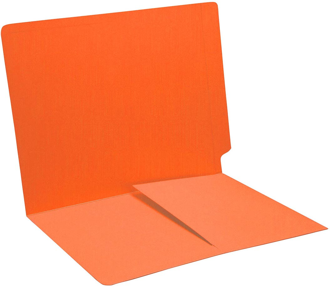 11 pt Color Folders, Full Cut End Tab, Letter Size, 1/2 Pocket Inside Front (Box of 50) - Nationwide Filing Supplies