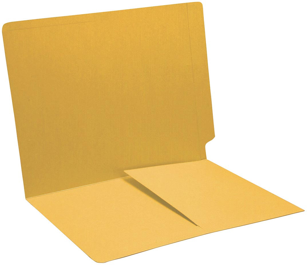 11 pt Color Folders, Full Cut End Tab, Letter Size, 1/2 Pocket Inside Front (Box of 50) - Nationwide Filing Supplies