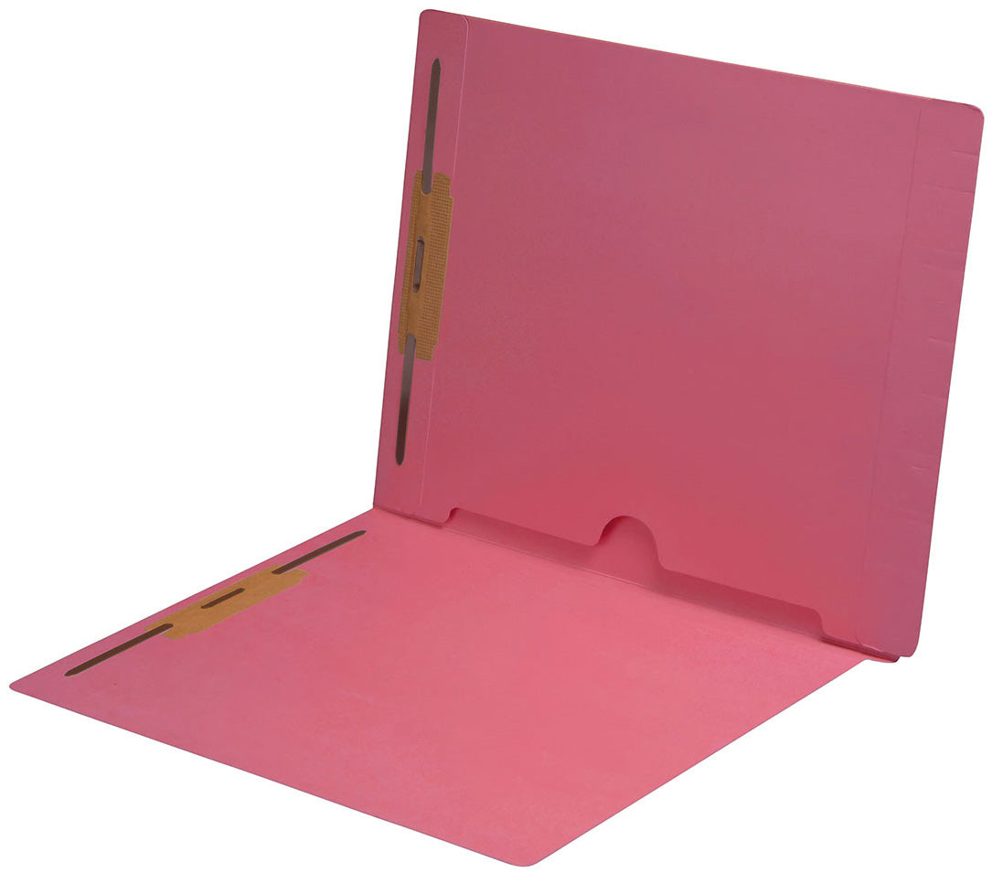 11 pt Color Folders, Full Cut End Tab, Letter Size, Full Back Pocket, Fasteners Pos #1 & #3 (Box of 50) - Nationwide Filing Supplies