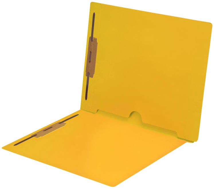 11 pt Color Folders, Full Cut End Tab, Letter Size, Full Back Pocket, Fasteners Pos #1 & #3 (Box of 50) - Nationwide Filing Supplies