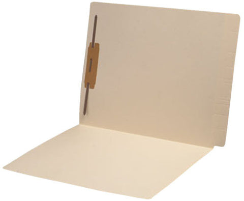 11 pt Manila Folders, Full Cut 2-Ply Super End Tab, Letter Size, Fastener Pos #1 (Box of 50) - Nationwide Filing Supplies