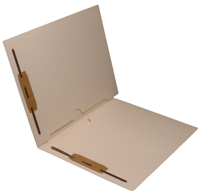 11 pt Manila Folders, Full Cut End Tab, Letter Size, Full Pocket Front and Back, Fasteners Pos #1 & #3 (Box of 50) - Nationwide Filing Supplies