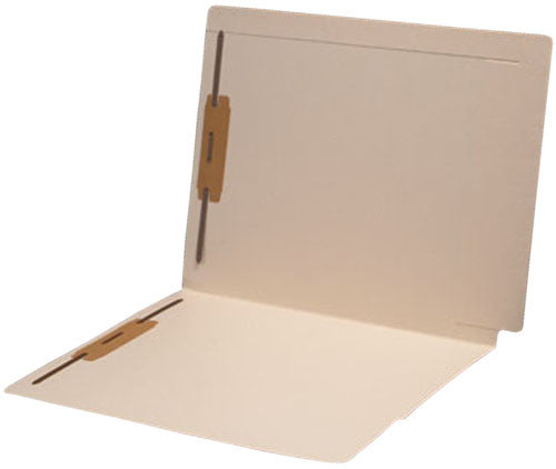 14 pt Manila Folders, Full Cut 2-Ply End/Top Interlock Tab, Letter Size, Fastener Pos #1 & #3 (Box of 50) - Nationwide Filing Supplies