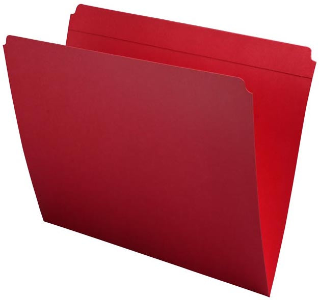 11 PT Colored Folders, Full Reinforced Top Tab, Letter Size (Box of 100) - Nationwide Filing Supplies