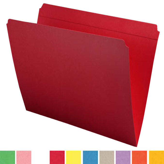 11 PT Colored Folders, Full Reinforced Top Tab, Letter Size (Box of 100) - Nationwide Filing Supplies