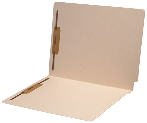 18 pt Manila Folders, Full Cut End Tab, Letter Size, Fastener Pos #1 & #3 (Box of 50) - Nationwide Filing Supplies